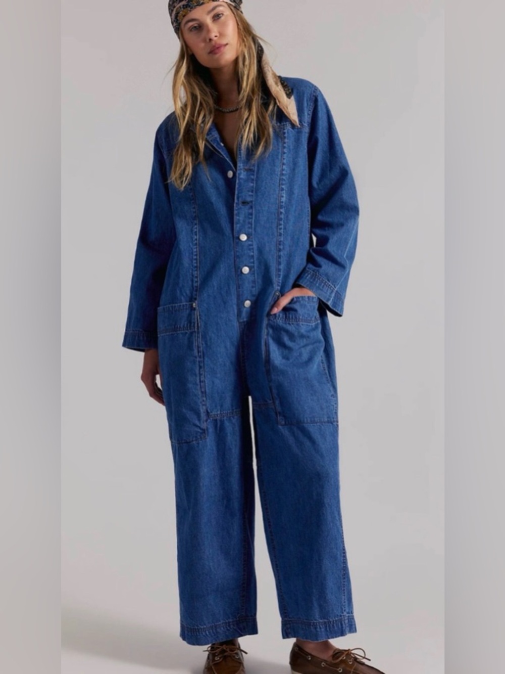 We The Free Margarita Jumpsuit in Colbalt - Medium